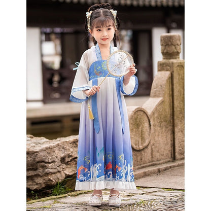 Hanfu boy 2022 new boy autumn girls Tang costume spring and autumn children's costume national learning service