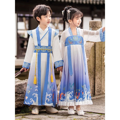 Hanfu boy 2022 new boy autumn girls Tang costume spring and autumn children's costume national learning service