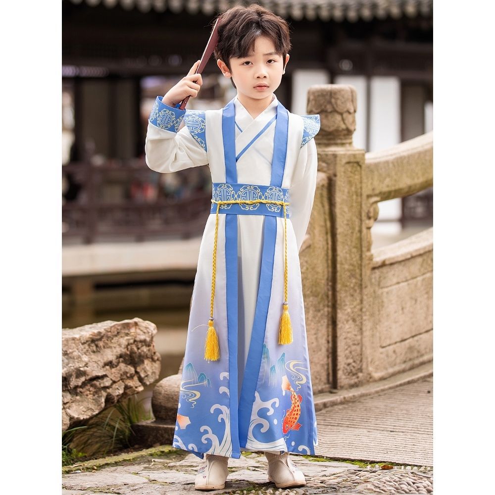 Hanfu boy 2022 new boy autumn girls Tang costume spring and autumn children's costume national learning service