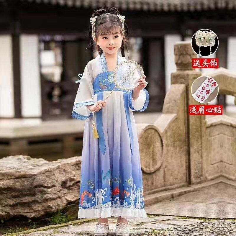 Hanfu boy 2022 new boy autumn girls Tang costume spring and autumn children's costume national learning service