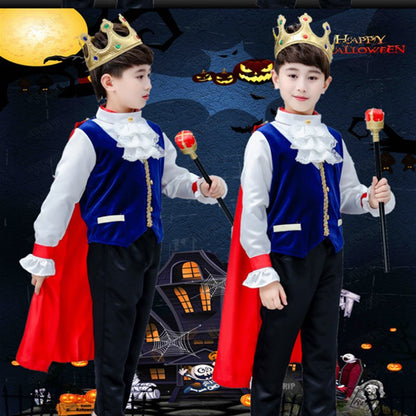 Prince Clothing Children's Halloween Boys Clothes King Cosplay Dress Performance Performance Makeup Clothing