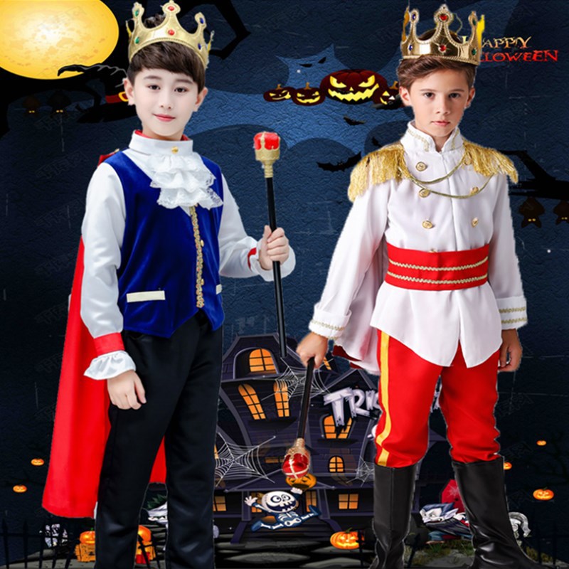 Prince Clothing Children's Halloween Boys Clothes King Cosplay Dress Performance Performance Makeup Clothing