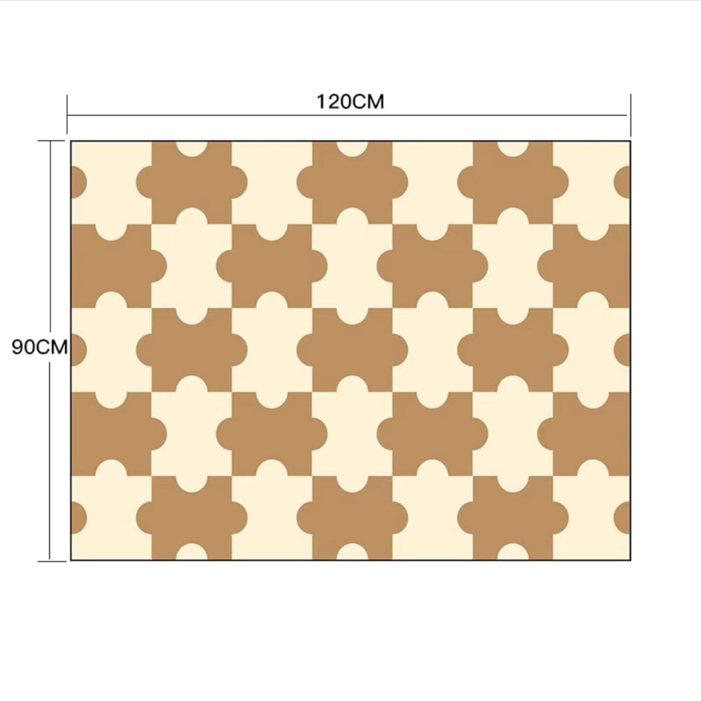 Cute Puzzle Flocked Rug