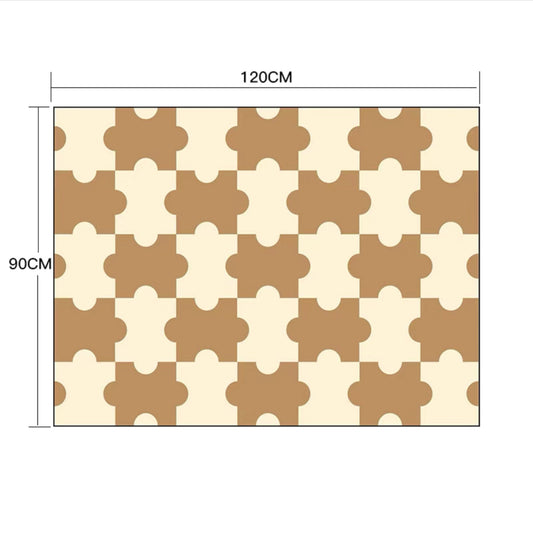 Cute Puzzle Flocked Rug