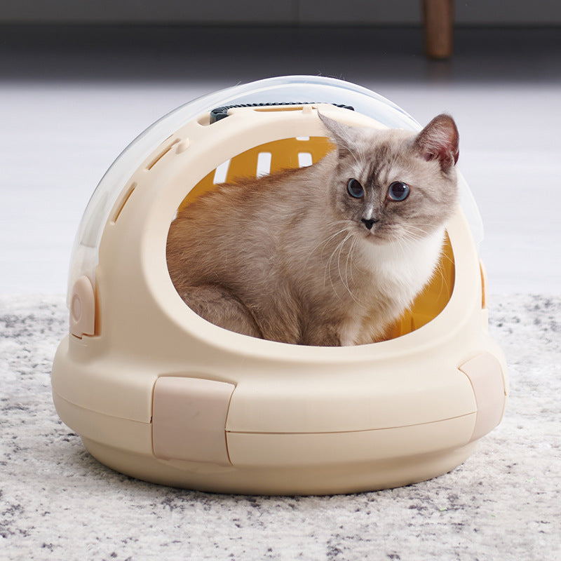 Xinding pet cat nest semi -closed cat bed hand -laptoping space cabin winter warming and thickened long hair cat nest cat cage