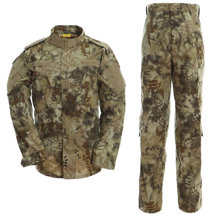 ACU python pattern CP outdoor second -generation camouflage suit suit men's equipment training suit training uniforms