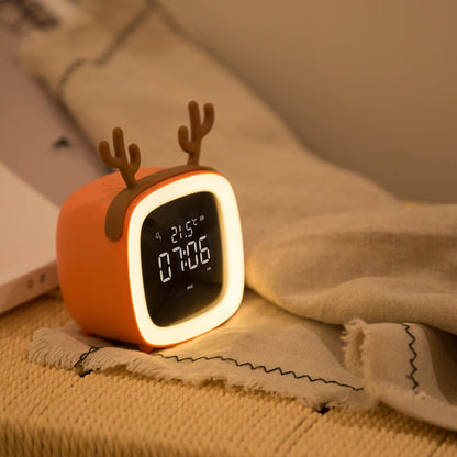 Meng pet tv alarm clock student uses creativity, simple, cute digital clock alarm multi -function bedside electronic clock