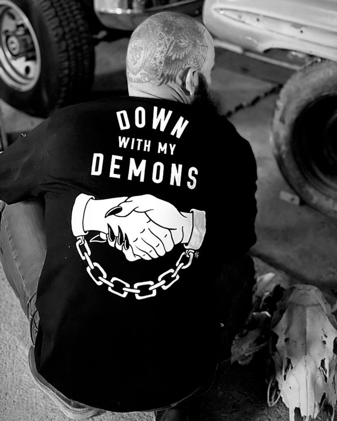 DOWN WITH MY DEMONS Men's T-shirt