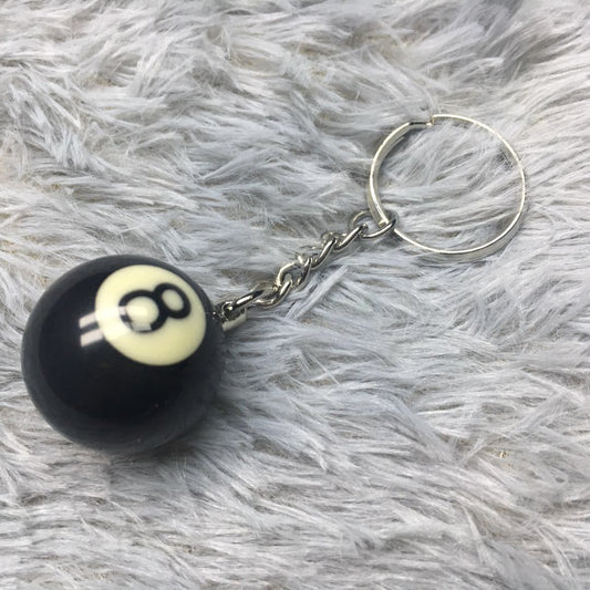 Keychain black 8 pendant color billiard gift personalized billiards accessories wholesale billiards with billiard supplies