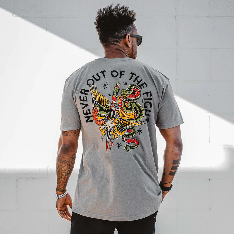 NEVER OUT OF THE FIGHT Men's T-shirt