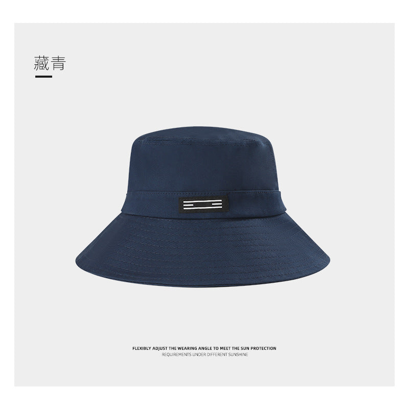 Big Head Fisherman Hat Men's Tide Spring and Autumn on the Korean version of the face, the face, the hats, the girl outdoor big eaves sunscreen hat