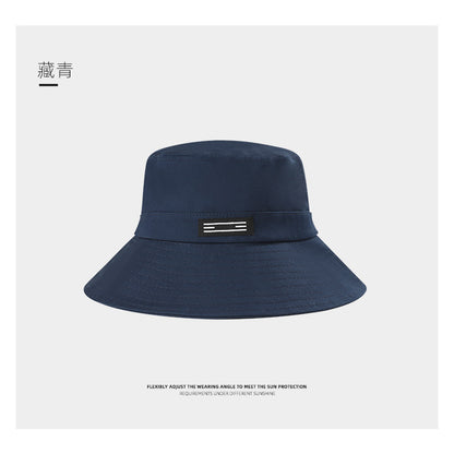 Big Head Fisherman Hat Men's Tide Spring and Autumn on the Korean version of the face, the face, the hats, the girl outdoor big eaves sunscreen hat