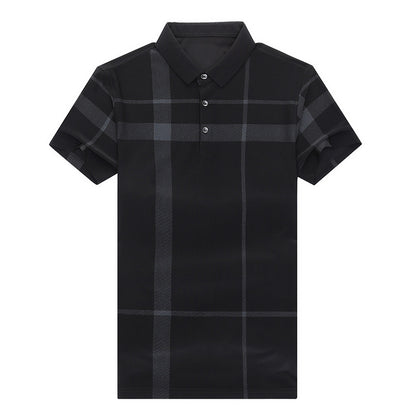 Short -sleeved POLO shirt male lapel ice silk large T -shirt men's middle -aged men's fashion versatile tide workwear (split SPU, add 1688 specifications, store drafts, delete 1688 specifications, and then my product centerNew specifications)