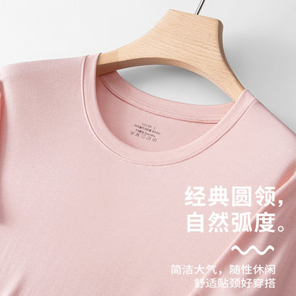 Processing Custom 60S Double -sided Modal Spring and Summer Short -sleeved T -shirt Women's Popular Shop Solo Polying Inner Betting Fave