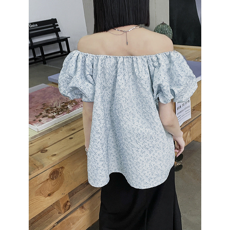 Gracetinahoo 2023 Summer Women's New Niche Bubble Sleeve Shirts