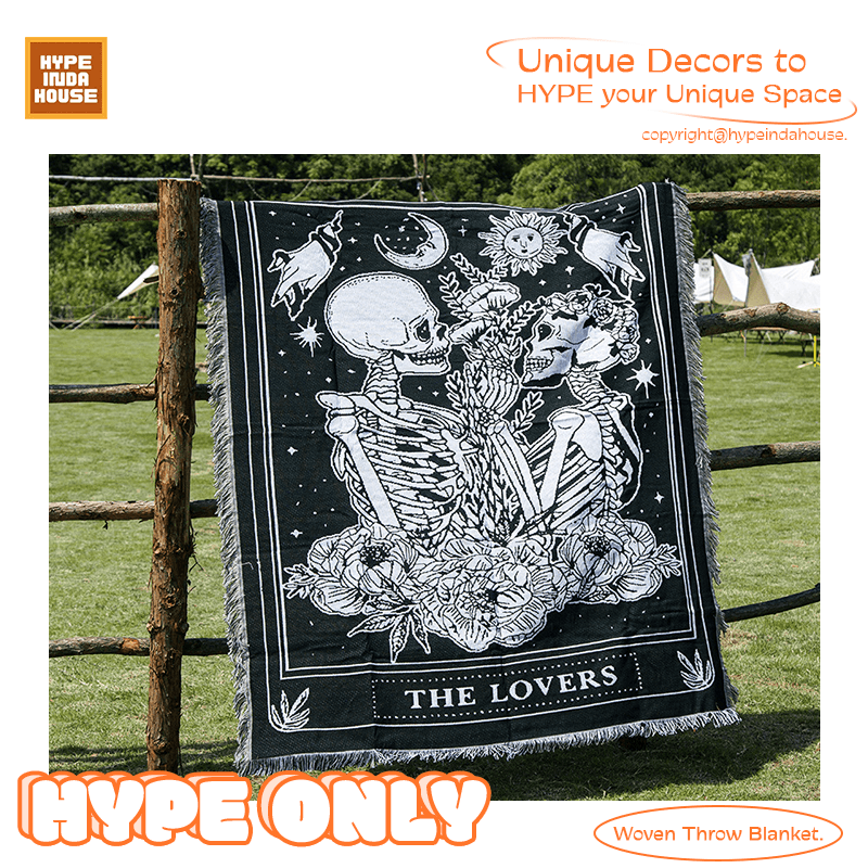 The Lovers Till Death Woven Throw Blanket